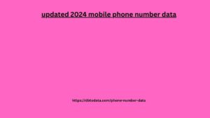 updated 2024 mobile phone number data