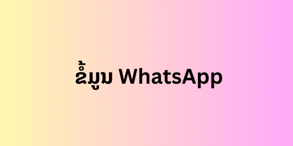 ຂໍ້ມູນ WhatsApp